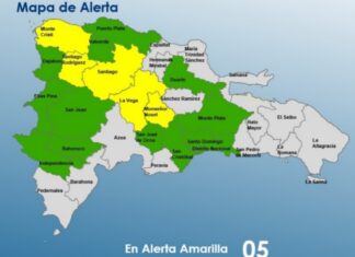 COE dispone alerta amarilla para cinco provincias; 13 en verde