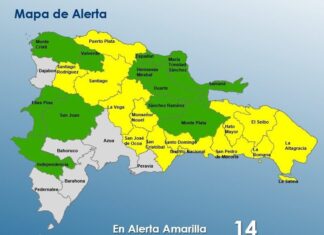 COE aumenta las alertas: 13 provincias y el DN en amarillo por fuertes lluvias