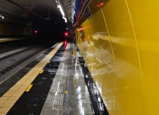 Se registran filtraciones en estación Rosa Duarte del Metro tras intensas lluvias en Santo Domingo