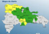 Siete provincias en alerta amarilla y 13 en verde por vaguada sobre RD