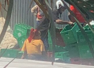 Vuelco de patana deja botellas y guacales esparcidos cerca de Plaza de la Bandera