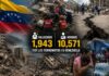 Elevan a 1,943 los fallecidos y a 10,571 los heridos por terremotos en Venezuela