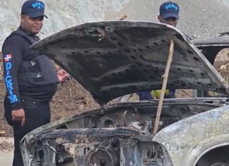 Hallan hombre calcinado junto a un vehículo incendiado en una mina de La Vega